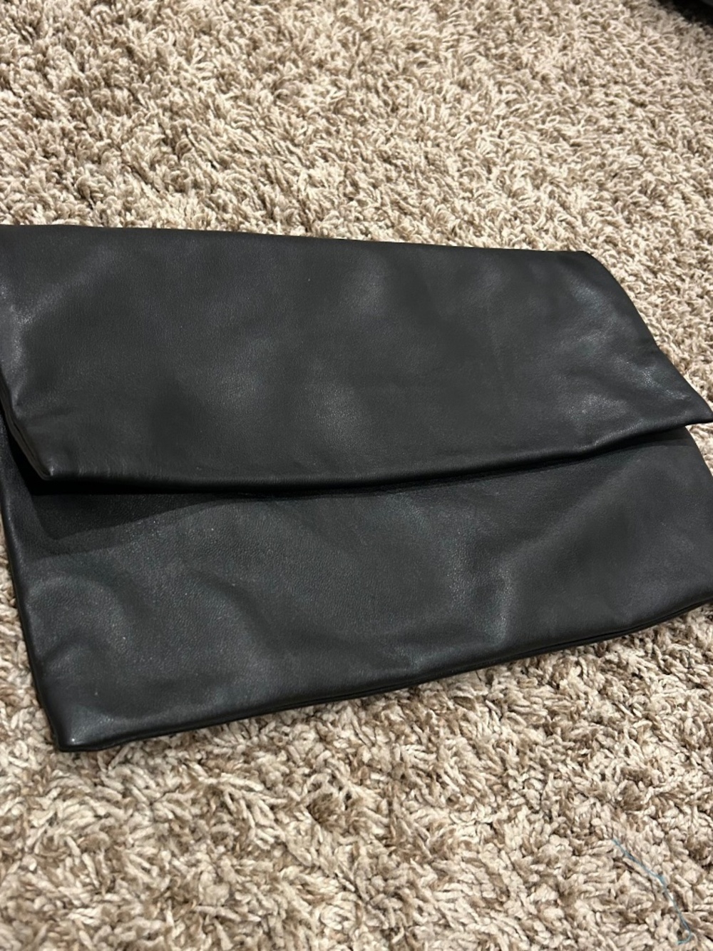GUESS by Marciano Black Oversized Foldover Clutch